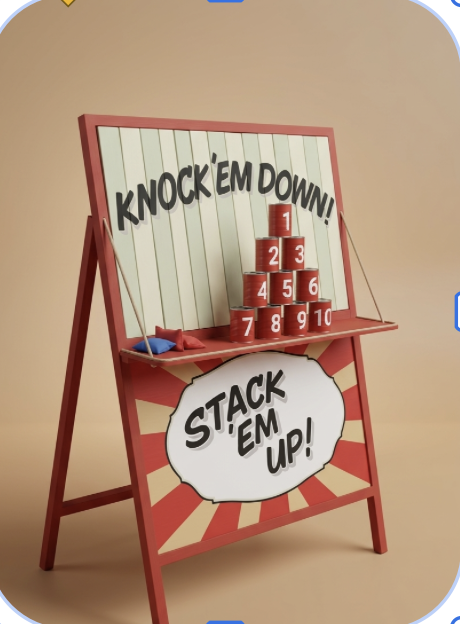 Knock ‘Em Down Carnival Game