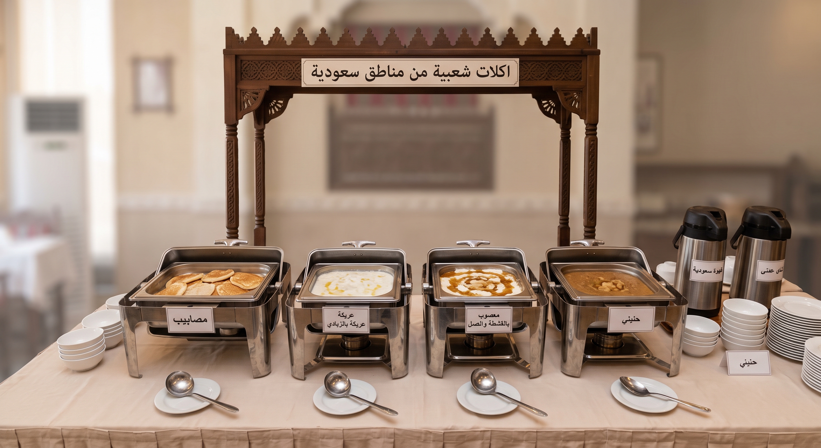 A premium traditional Saudi hospitality buffet